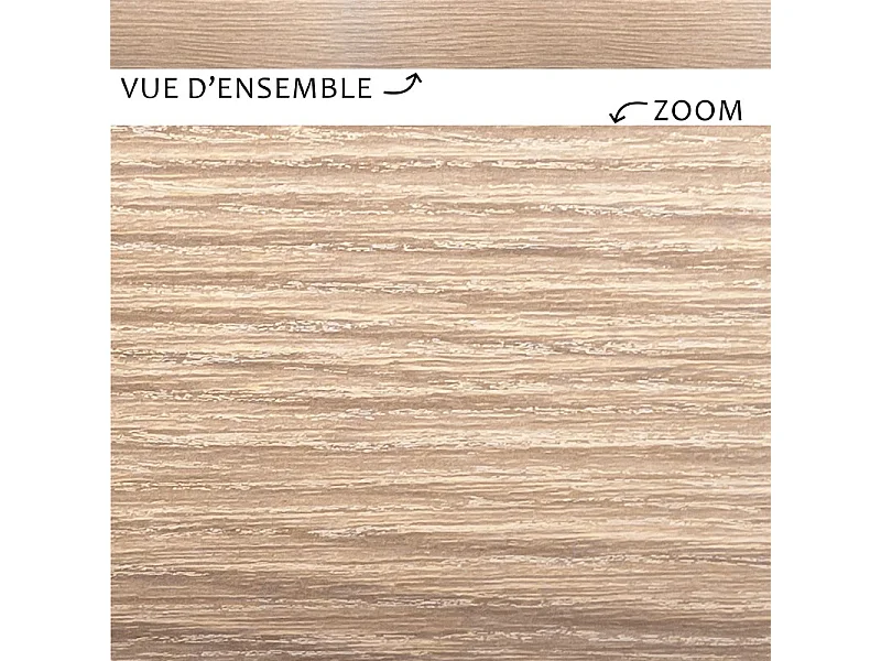 Plinthes PVC adhésives décoratives pour sol - Lot de 10 - 100x8 cm (10m) Beige - Effet Bois Chêne Brut