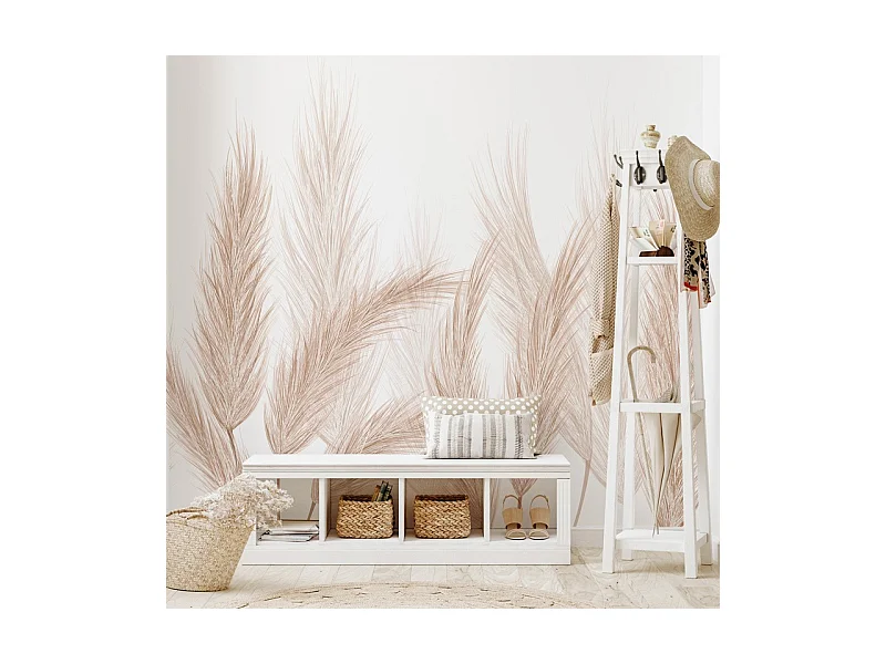 Papier peint panoramique - Pampa - Marron - intissé : 150g/m² - 5 lés : 240x270cm