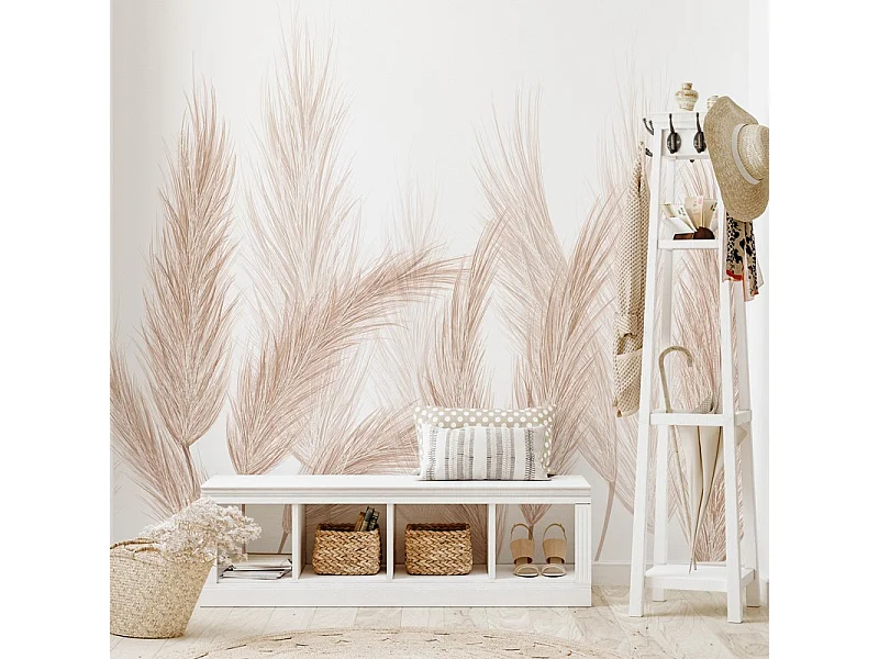 Papier peint panoramique - Pampa - Marron - intissé : 150g/m² - 5 lés : 240x270cm