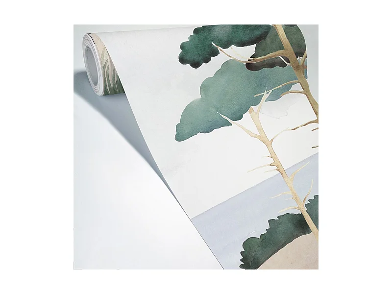 Papier peint panoramique - Les Landes - Multicolore - intissé : 150g/m² - 7 lés : 336x270cm