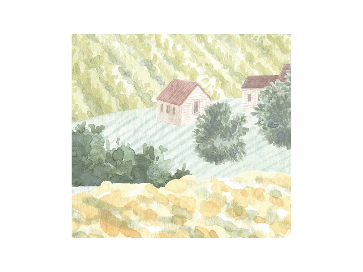 Papier peint panoramique - Campagne - Multicolore - intissé : 150g/m² - 7 lés : 336x270cm