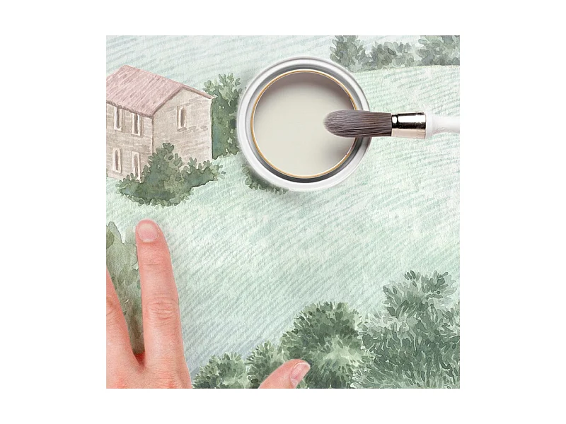 Papier peint panoramique - Campagne - Multicolore - intissé : 150g/m² - 7 lés : 336x270cm