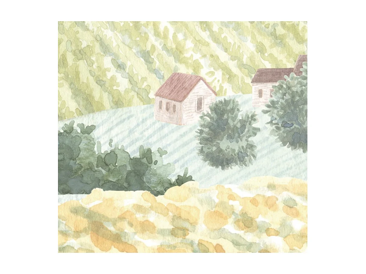 Papier peint panoramique - Campagne - Multicolore - intissé : 150g/m² - 7 lés : 336x270cm