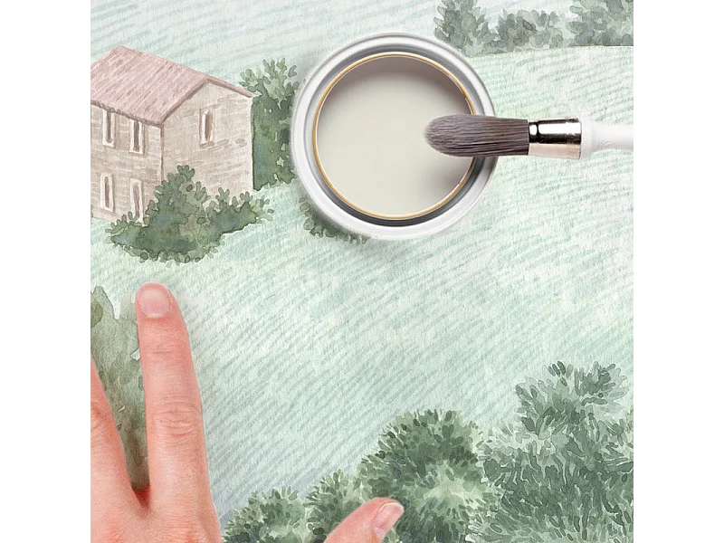 Papier peint panoramique - Campagne - Multicolore - intissé : 150g/m² - 7 lés : 336x270cm