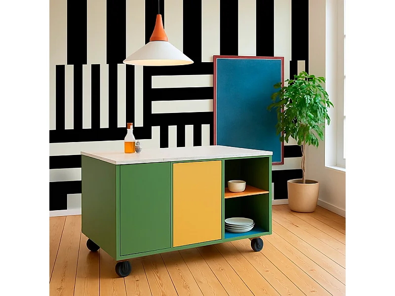 Papier peint panoramique - Tempo - Noir - intissé : 150g/m² - 7 lés : 336x270cm