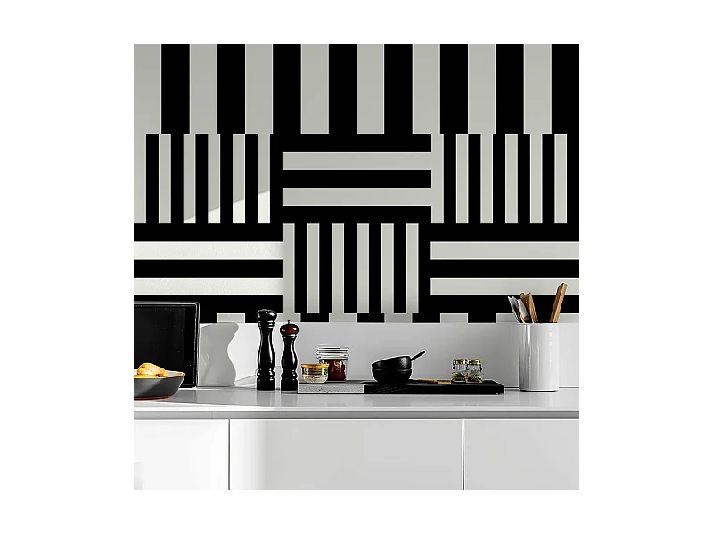 Papier peint panoramique - Tempo - Noir - intissé : 150g/m² - 7 lés : 336x270cm