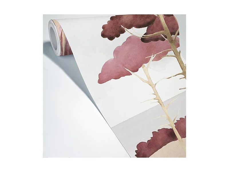 Papier peint panoramique - Les Landes - Rouge - intissé : 150g/m² - 7 lés : 336x270cm