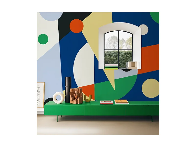 Papier peint panoramique - Orbital - Multicolore - intissé : 150g/m² - 9 lés : 432x270cm