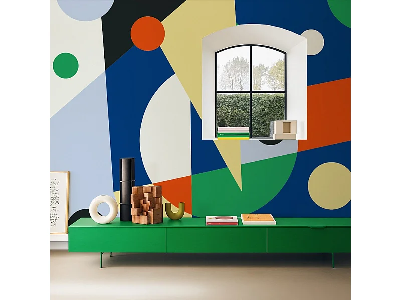 Papier peint panoramique - Orbital - Multicolore - intissé : 150g/m² - 9 lés : 432x270cm