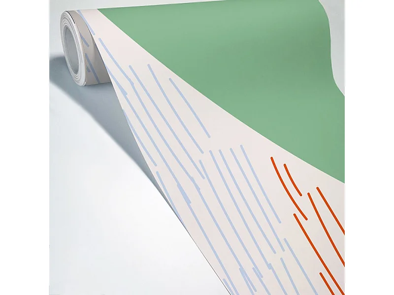 Papier peint panoramique - Jardin Diffus - Vert - intissé : 150g/m² - 7 lés : 336x270cm