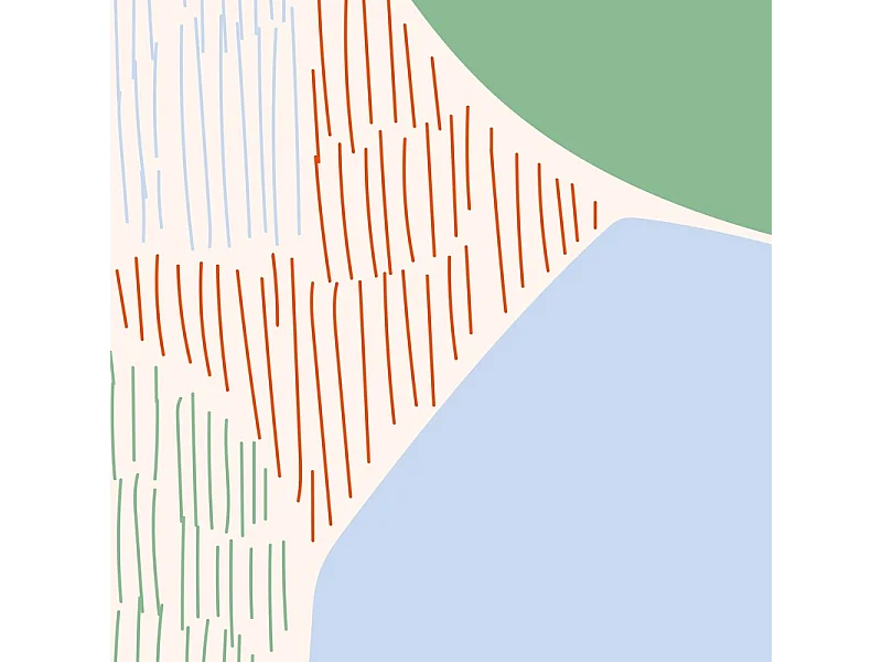 Papier peint panoramique - Jardin Diffus - Vert - intissé : 150g/m² - 7 lés : 336x270cm