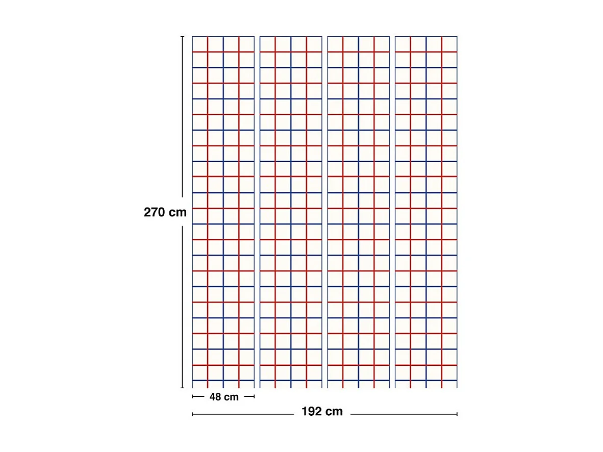 Papier peint raccordable - Paris - Multicolore - intissé : 150g/m² - 4 lés : 192x270cm