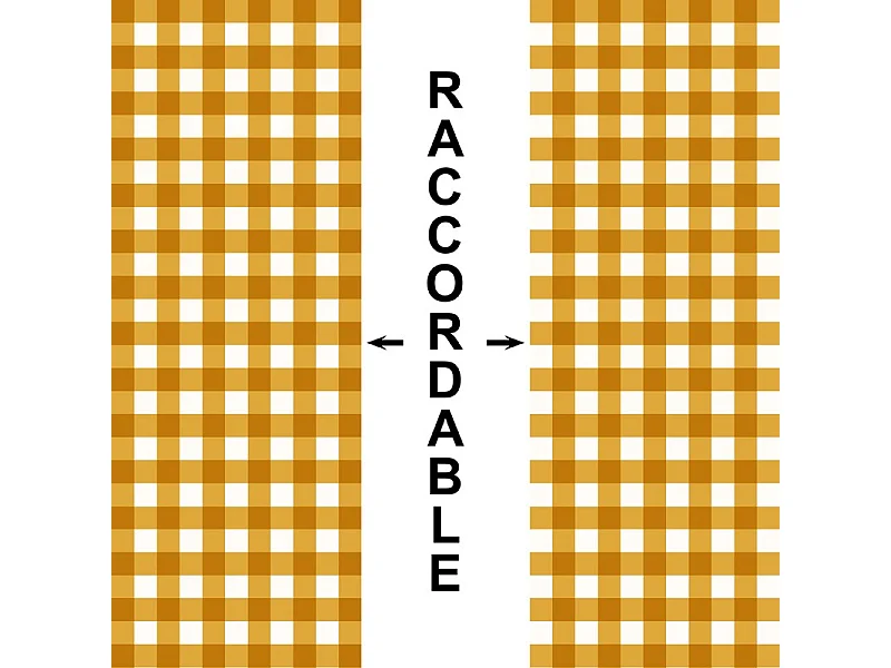 Papier peint raccordable - Vichy - Orange - intissé : 150g/m² - 4 lés : 192x270cm