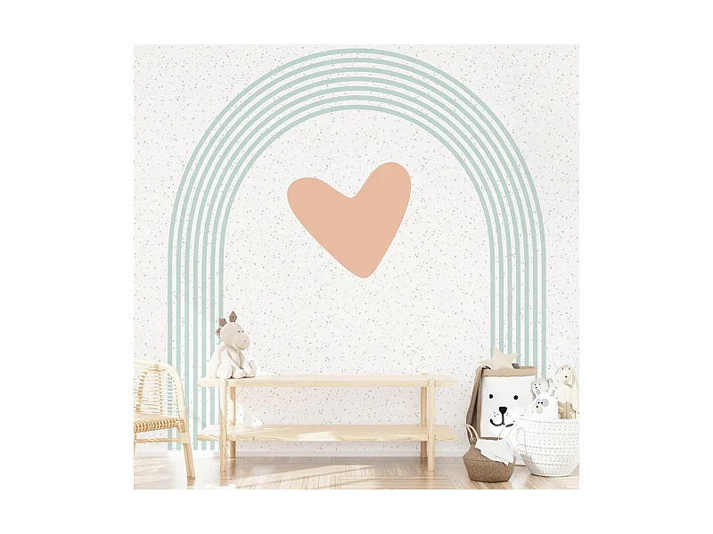 Papier peint panoramique - Arche - Vert - intissé : 150g/m² - 5 lés : 240x270cm