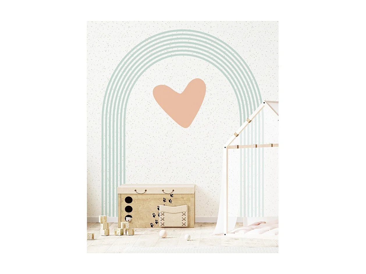 Papier peint panoramique - Arche - Vert - intissé : 150g/m² - 5 lés : 240x270cm