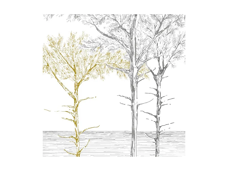 Papier peint panoramique - Les Landes - Multicolore - intissé : 150g/m² - 7 lés : 336x270cm