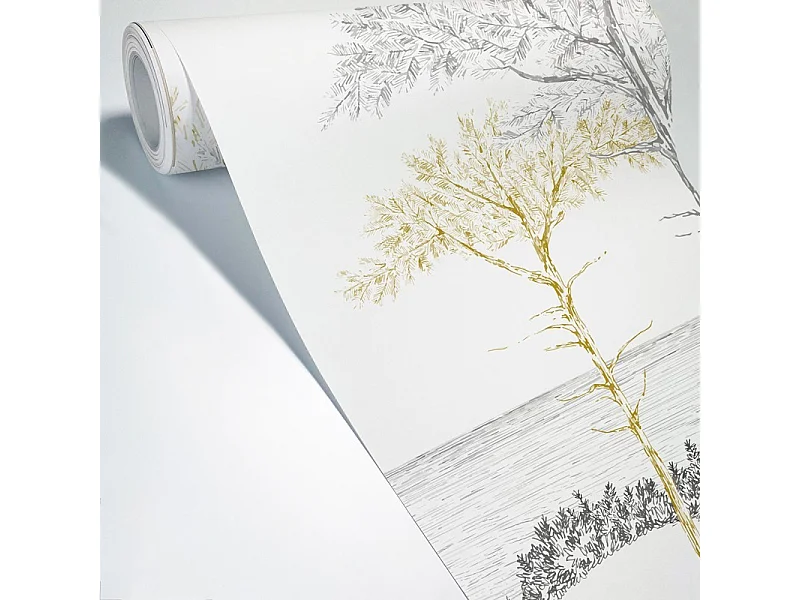 Papier peint panoramique - Les Landes - Multicolore - intissé : 150g/m² - 7 lés : 336x270cm