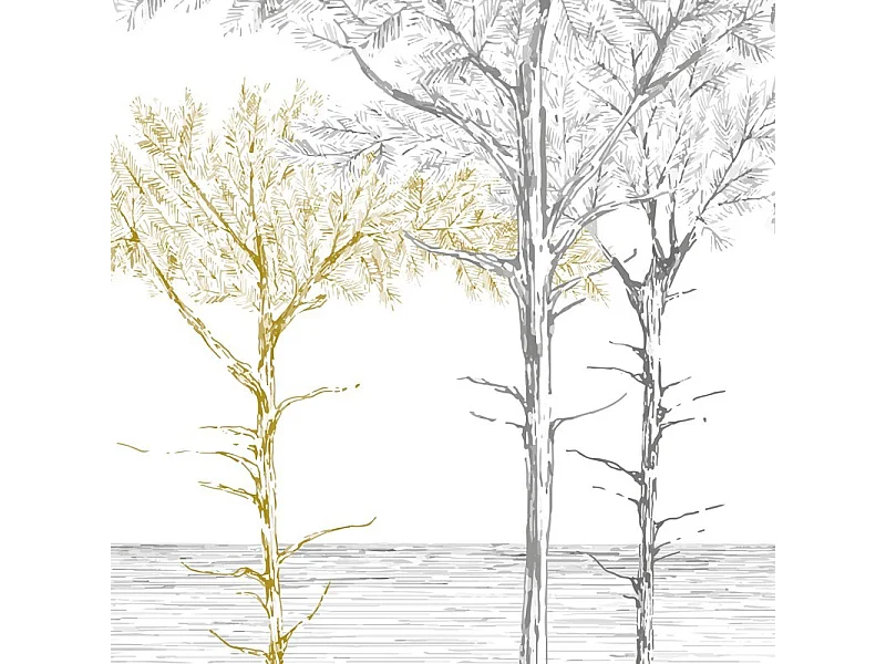 Papier peint panoramique - Les Landes - Multicolore - intissé : 150g/m² - 7 lés : 336x270cm