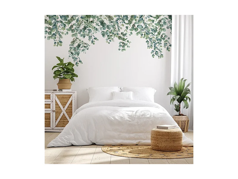 Papier peint panoramique - Eucalyptus in rain - Multicolore - intissé : 150g/m² - 7 lés : 336x270cm