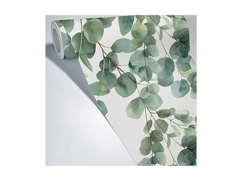 Papier peint panoramique - Eucalyptus in rain - Multicolore - intissé : 150g/m² - 7 lés : 336x270cm