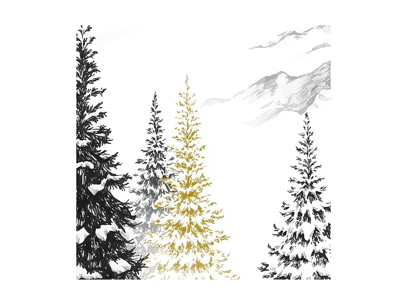 Papier peint panoramique - Montagne - Jaune - intissé : 150g/m² - 9 lés : 432x270cm