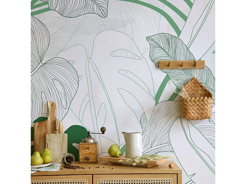 Papier peint panoramique - Bornéo - Multicolore - intissé : 150g/m² - 7 lés : 336x270cm