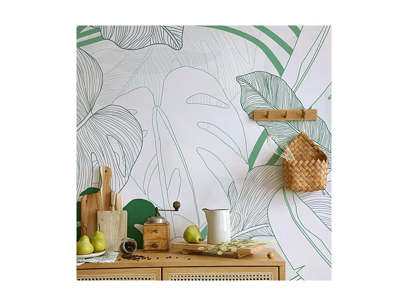 Papier peint panoramique - Bornéo - Multicolore - intissé : 150g/m² - 7 lés : 336x270cm