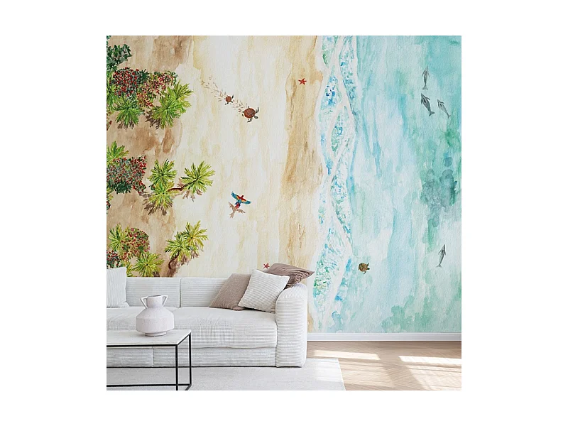 Papier peint panoramique - Vue du ciel - Multicolore - intissé : 150g/m² - 7 lés : 336x270cm