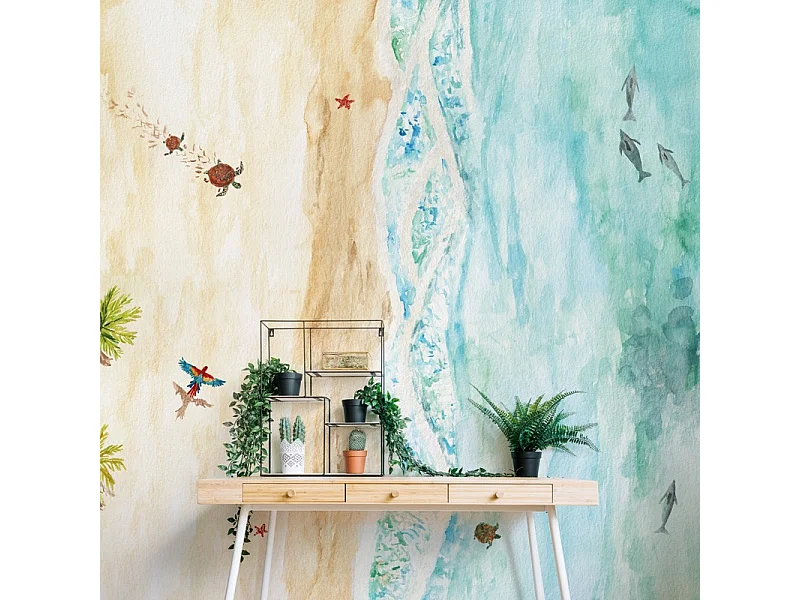 Papier peint panoramique - Vue du ciel - Multicolore - intissé : 150g/m² - 7 lés : 336x270cm