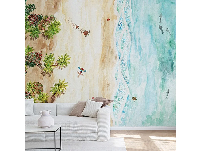 Papier peint panoramique - Vue du ciel - Multicolore - intissé : 150g/m² - 7 lés : 336x270cm