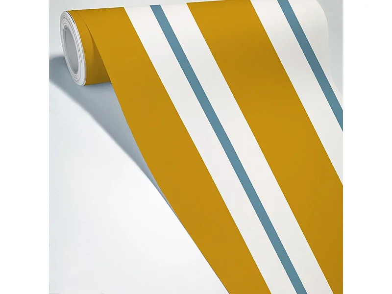 Papier peint raccordable - Corfou - Orange - intissé : 150g/m² - 4 lés : 192x270cm