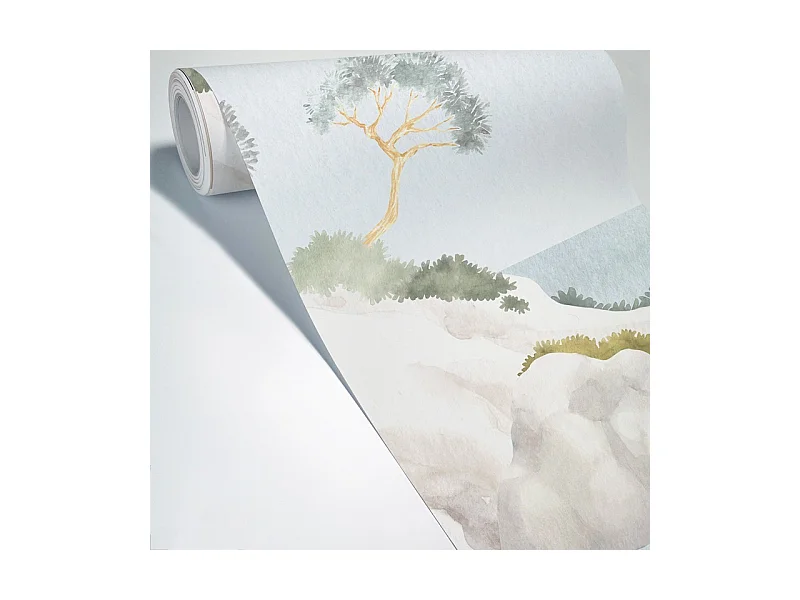 Papier peint panoramique - Calanques - Multicolore - intissé : 150g/m² - 7 lés : 336x270cm