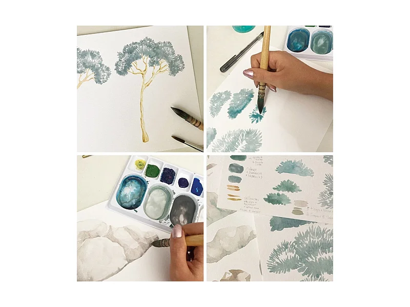 Papier peint panoramique - Calanques - Multicolore - intissé : 150g/m² - 7 lés : 336x270cm