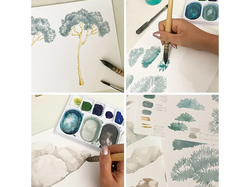 Papier peint panoramique - Calanques - Multicolore - intissé : 150g/m² - 7 lés : 336x270cm