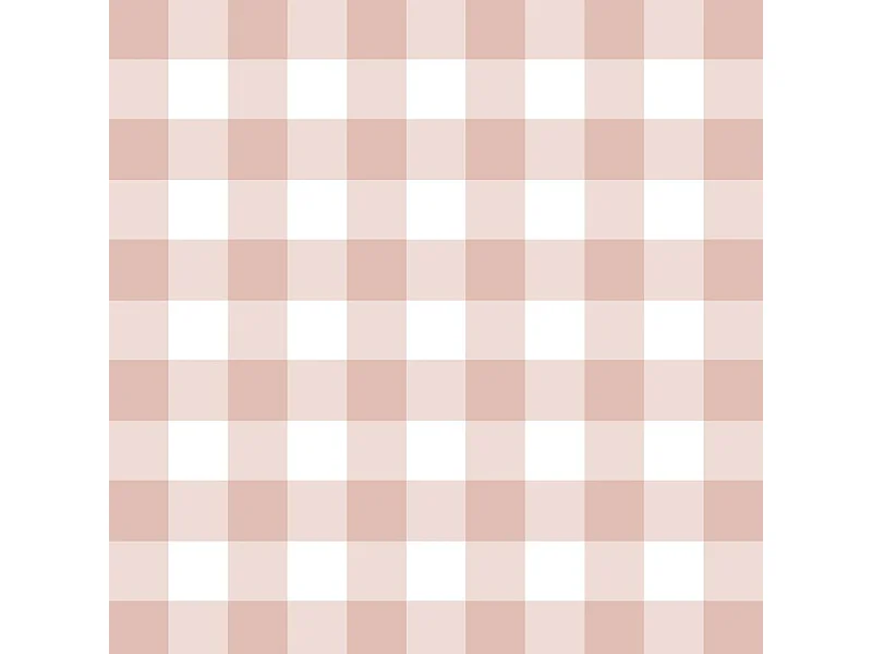 Papier peint raccordable - Vichy - Rose - intissé : 150g/m² - 4 lés : 192x270cm