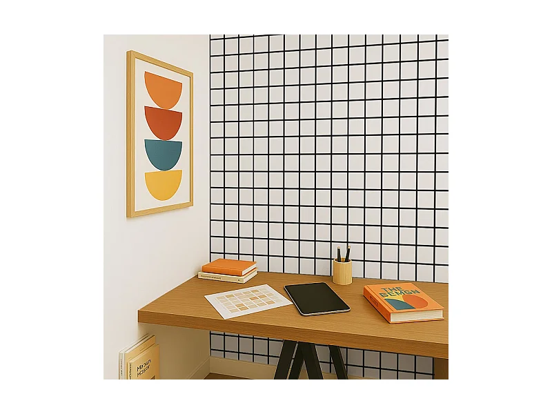 Papier peint raccordable - Brest - Multicolore - intissé : 150g/m² - 4 lés : 192x270cm