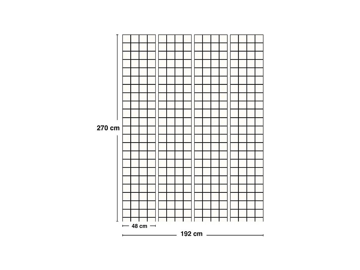 Papier peint raccordable - Brest - Multicolore - intissé : 150g/m² - 4 lés : 192x270cm