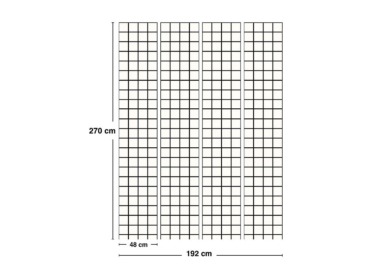 Papier peint raccordable - Brest - Multicolore - intissé : 150g/m² - 4 lés : 192x270cm