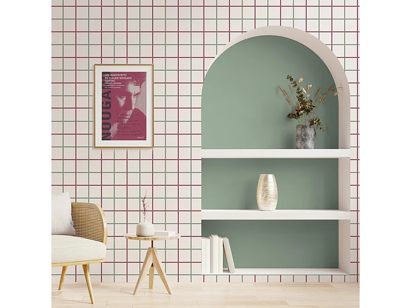 Papier peint raccordable - Toulouse - Multicolore - intissé : 150g/m² - 4 lés : 192x270cm