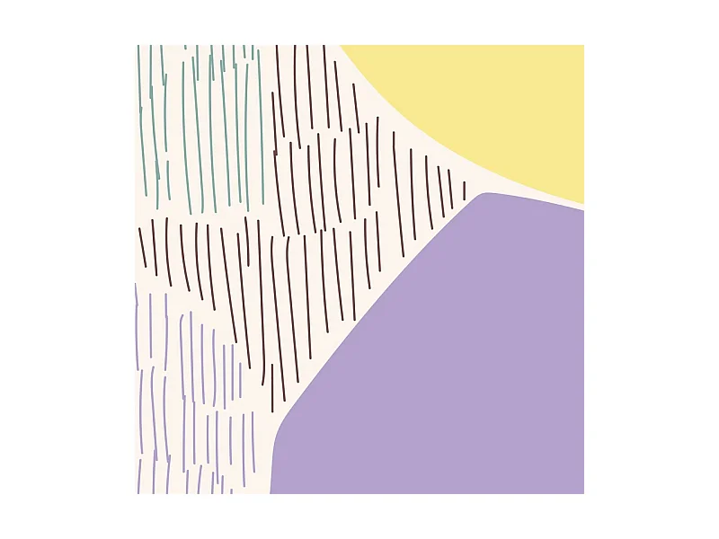 Papier peint panoramique - Jardin Tamisé - Violet - intissé : 150g/m² - 7 lés : 336x270cm