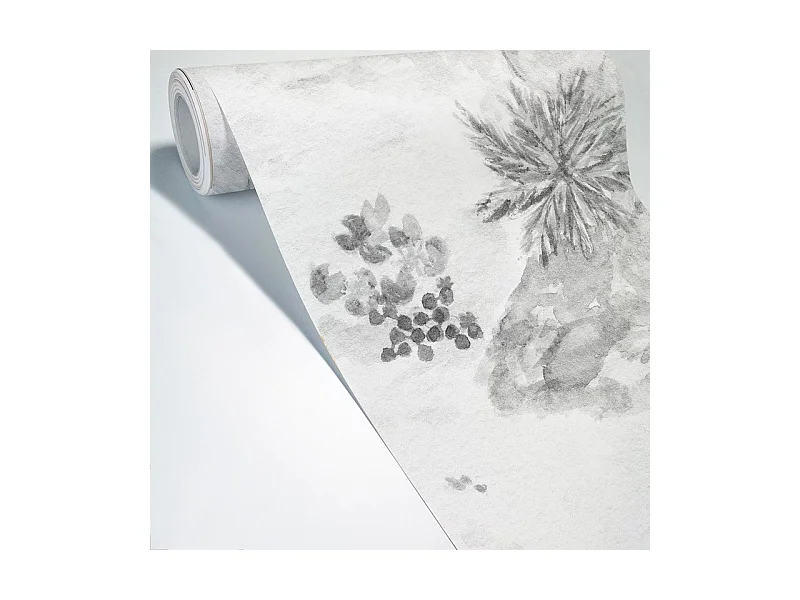 Papier peint panoramique - Rivière - Noir et Blanc - intissé : 150g/m² - 7 lés : 336x270cm