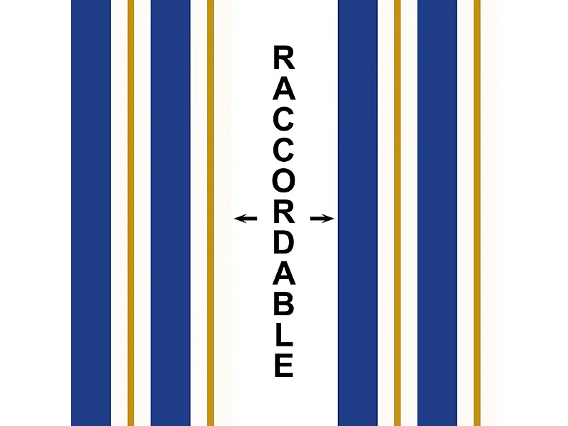 Papier peint raccordable - Bari - Bleu - intissé : 150g/m² - 4 lés : 192x270cm