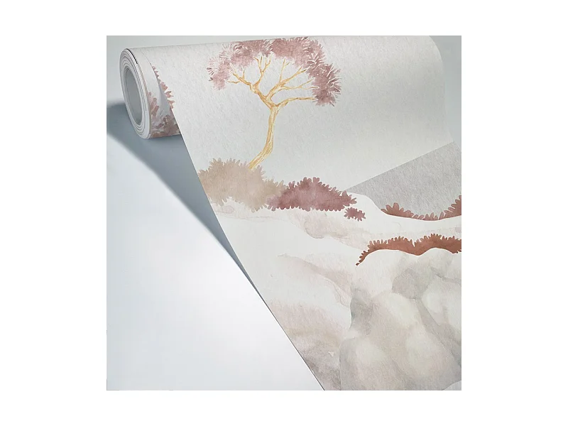 Papier peint panoramique - Calanques - Rouge - intissé : 150g/m² - 7 lés : 336x270cm