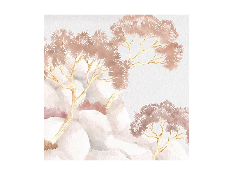 Papier peint panoramique - Calanques - Rouge - intissé : 150g/m² - 7 lés : 336x270cm