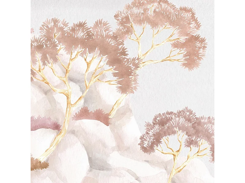 Papier peint panoramique - Calanques - Rouge - intissé : 150g/m² - 7 lés : 336x270cm