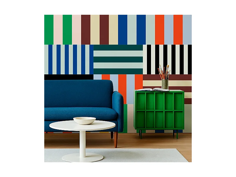 Papier peint panoramique - Tempo - Multicolore - intissé : 150g/m² - 7 lés : 336x270cm