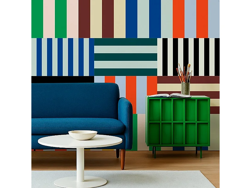 Papier peint panoramique - Tempo - Multicolore - intissé : 150g/m² - 7 lés : 336x270cm