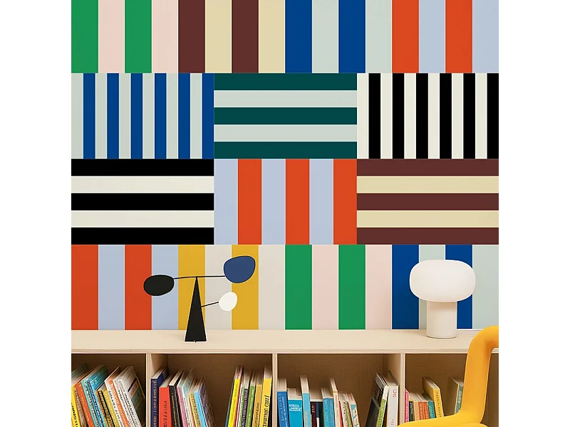 Papier peint panoramique - Tempo - Multicolore - intissé : 150g/m² - 7 lés : 336x270cm