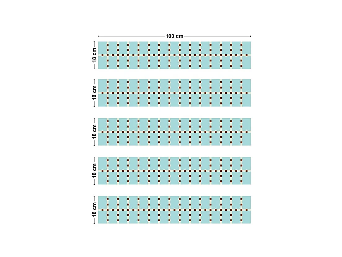 Contremarches adhésives PVC pour escalier - bleu - Lot de 5 (18x100 cm)