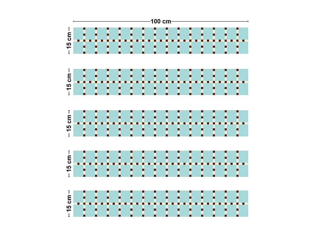 Contremarches adhésives PVC pour escalier - bleu - Lot de 5 (15x100 cm)